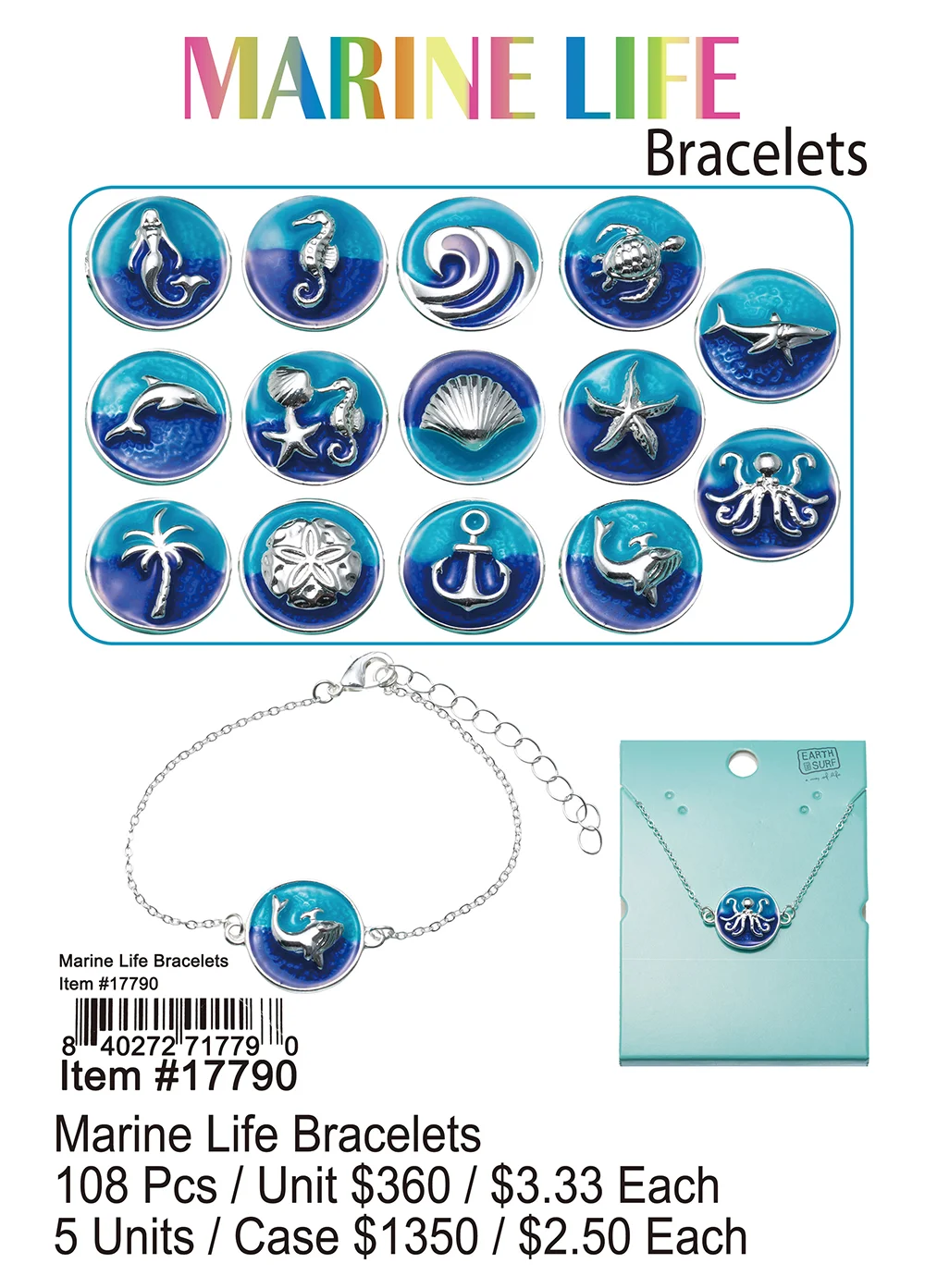 Marine Life Bracelets 108 Pcs.